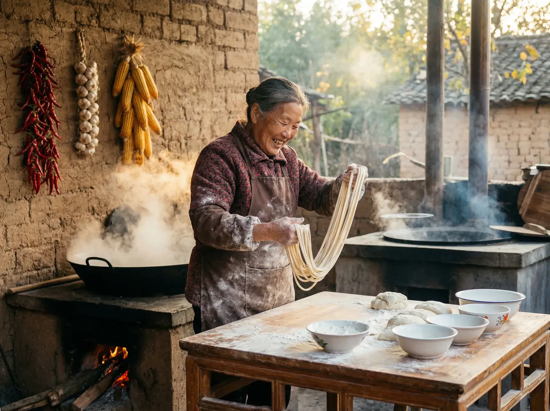 农家大嫂手擀面 - 窒息视频 乡村美食